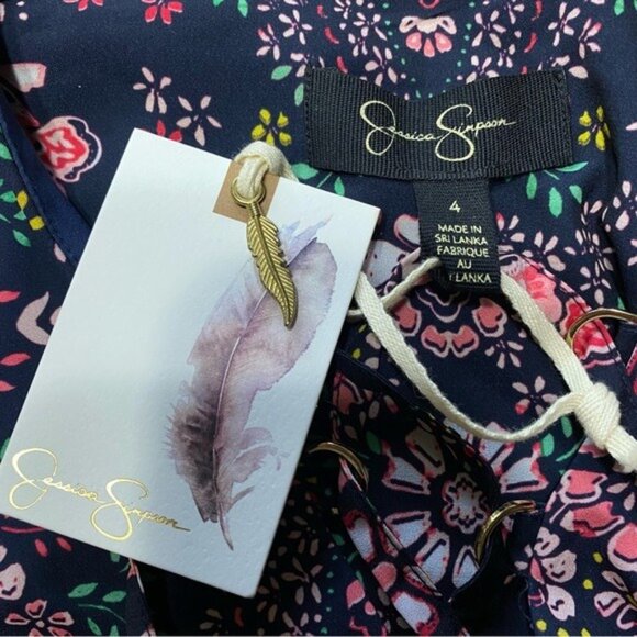 NWT Jessica Simpson Women's Floral Print Dress Size 4 - Picture 10 of 12